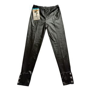 NWT Women's Vintage Indero Faux Leather Capri Leggings, Size S/M, Faux...